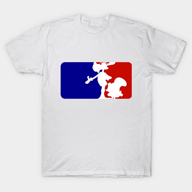 Rocky and Bullwinkle MLB parody T-Shirt by LuisP96